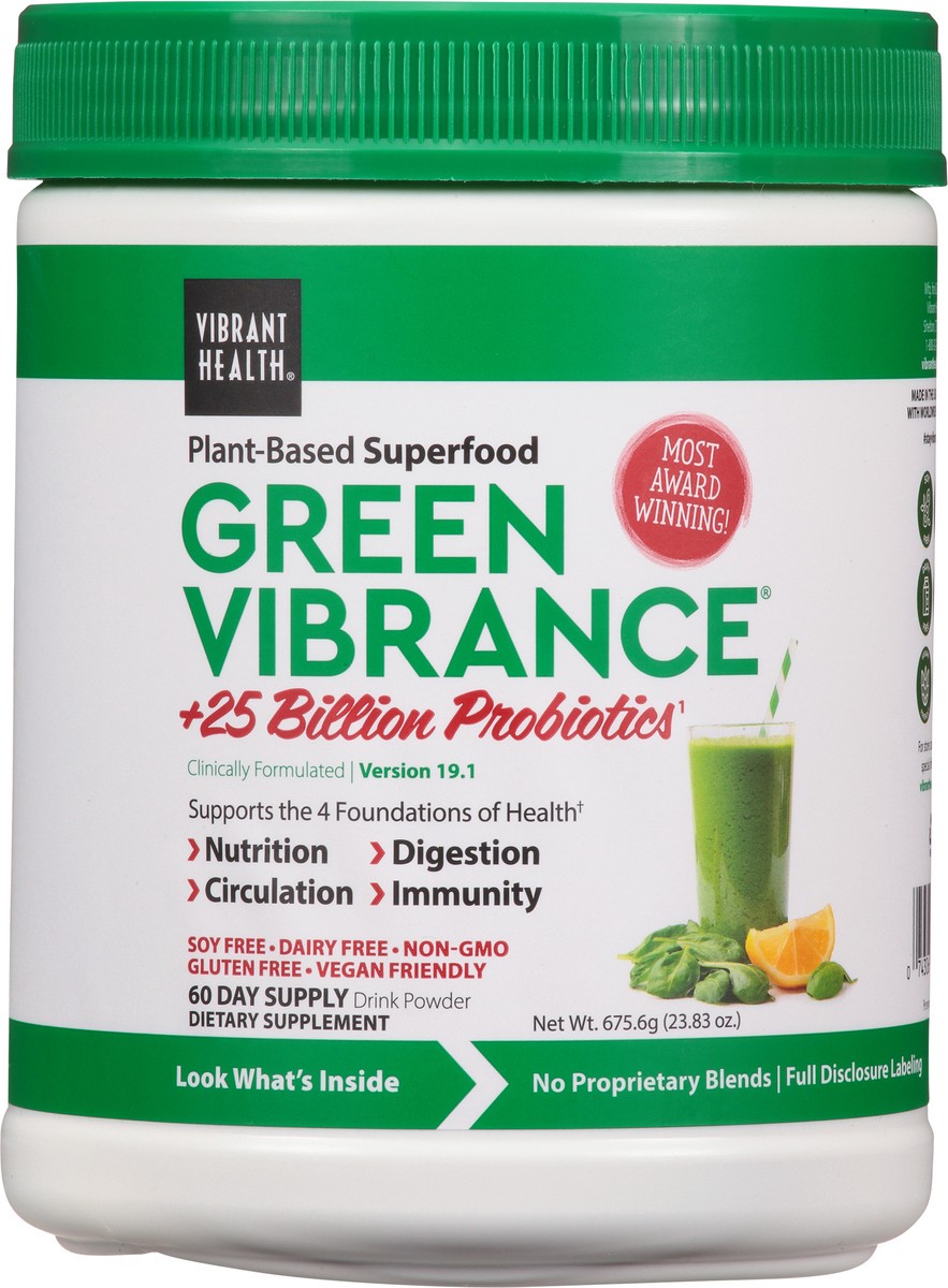 slide 4 of 13, Vibrant Health Plant-Based Superfood Green Vibrance 23.28 oz, 23.28 oz