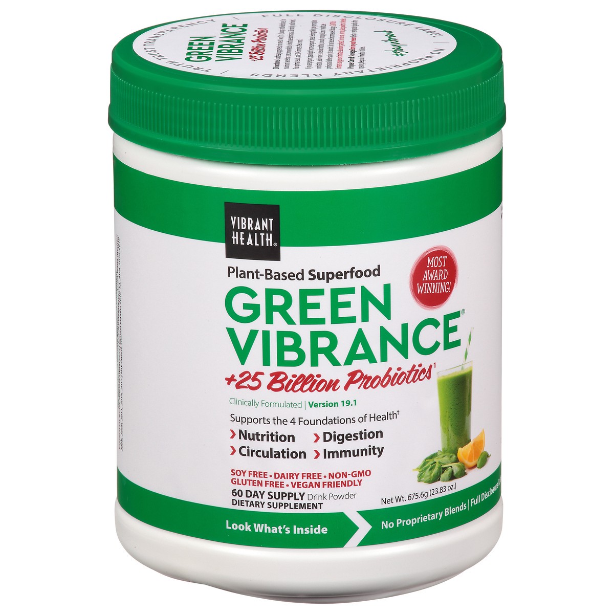 slide 8 of 13, Vibrant Health Plant-Based Superfood Green Vibrance 23.28 oz, 23.28 oz