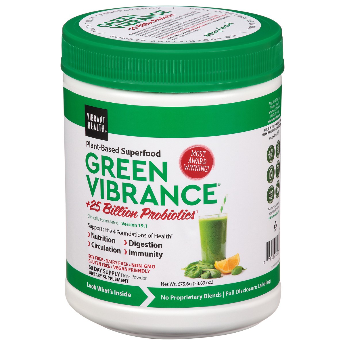 slide 10 of 13, Vibrant Health Plant-Based Superfood Green Vibrance 23.28 oz, 23.28 oz