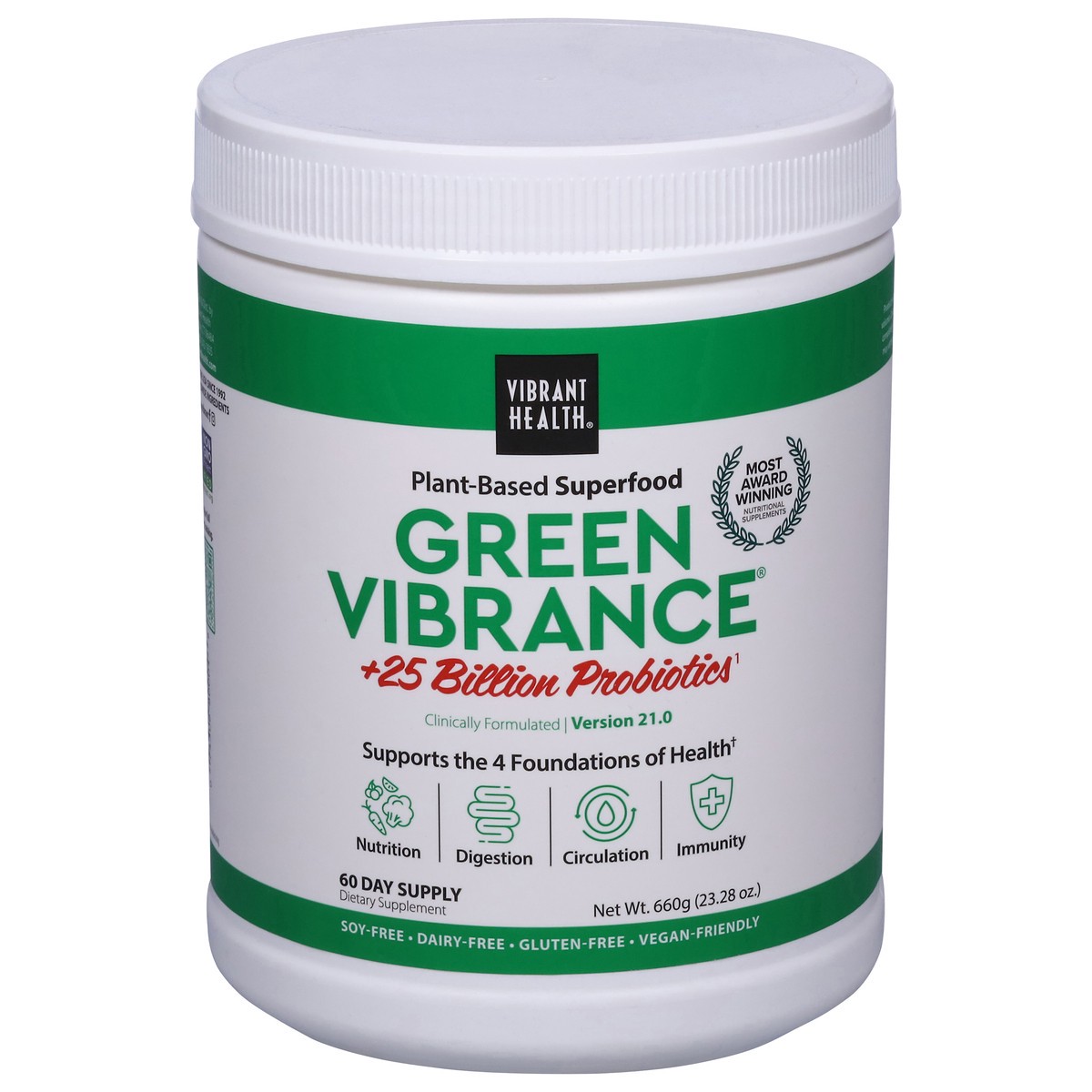 slide 1 of 13, Vibrant Health Plant-Based Superfood Green Vibrance 23.28 oz, 23.28 oz