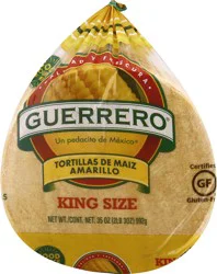 Guerrero Yellow Corn King Size Tortillas, 30 count
