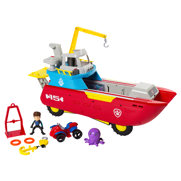 slide 1 of 16, PAW Patrol Sea Patrol - Sea Patroller Transforming Vehicle With Lights And Sounds, 1 ct