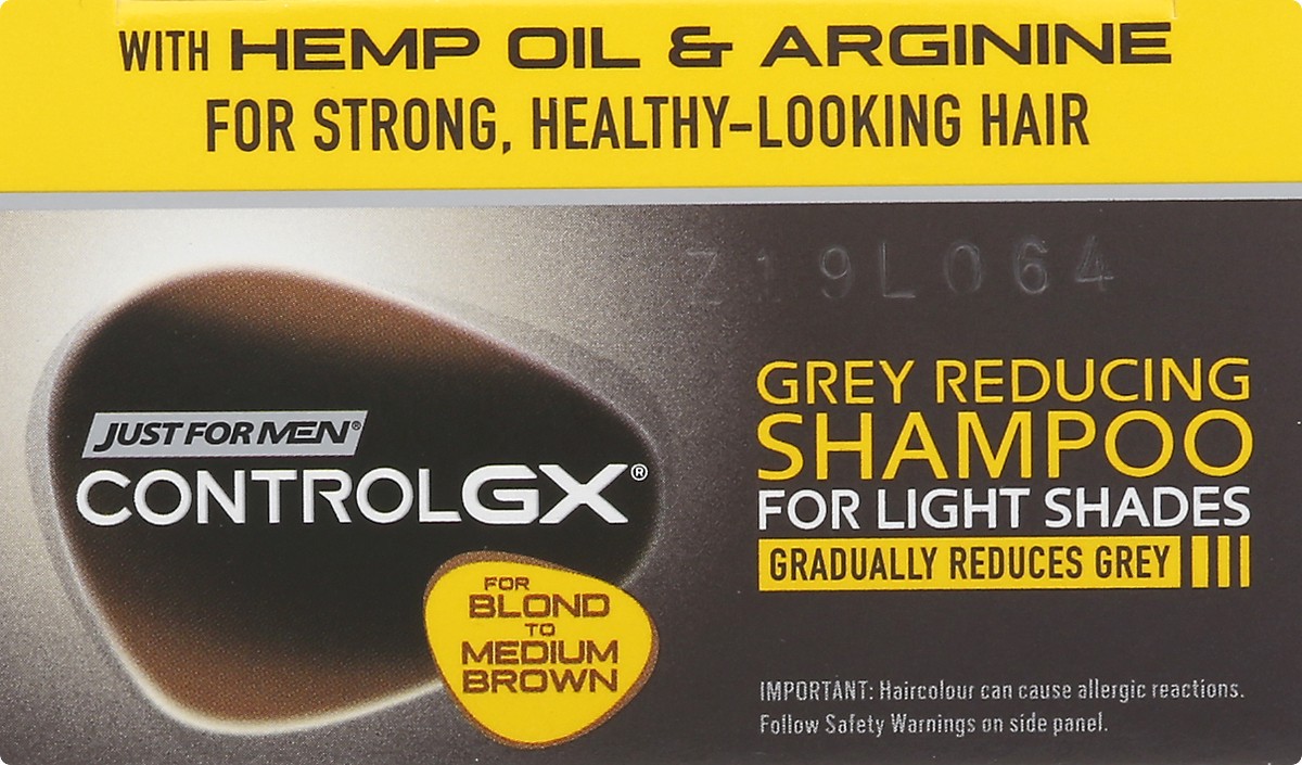 slide 9 of 9, Just for Men with Hemp Oil & Arginine Grey Reducing Haircolour Shampoo 118 oz, 118 oz