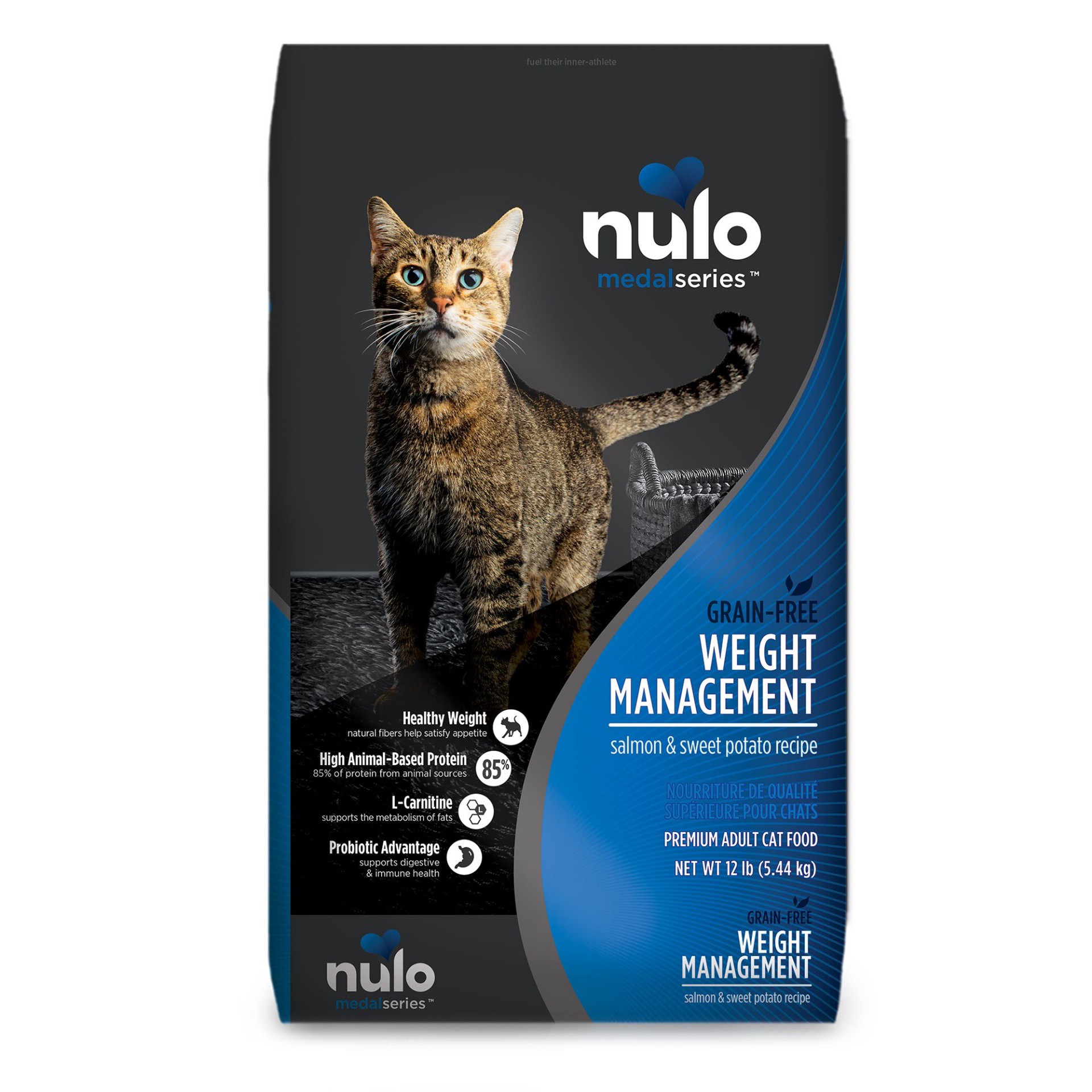 slide 1 of 1, Nulo MedalSeries Healthy Weight Adult Dry Cat Food - Salmon, 12 lb