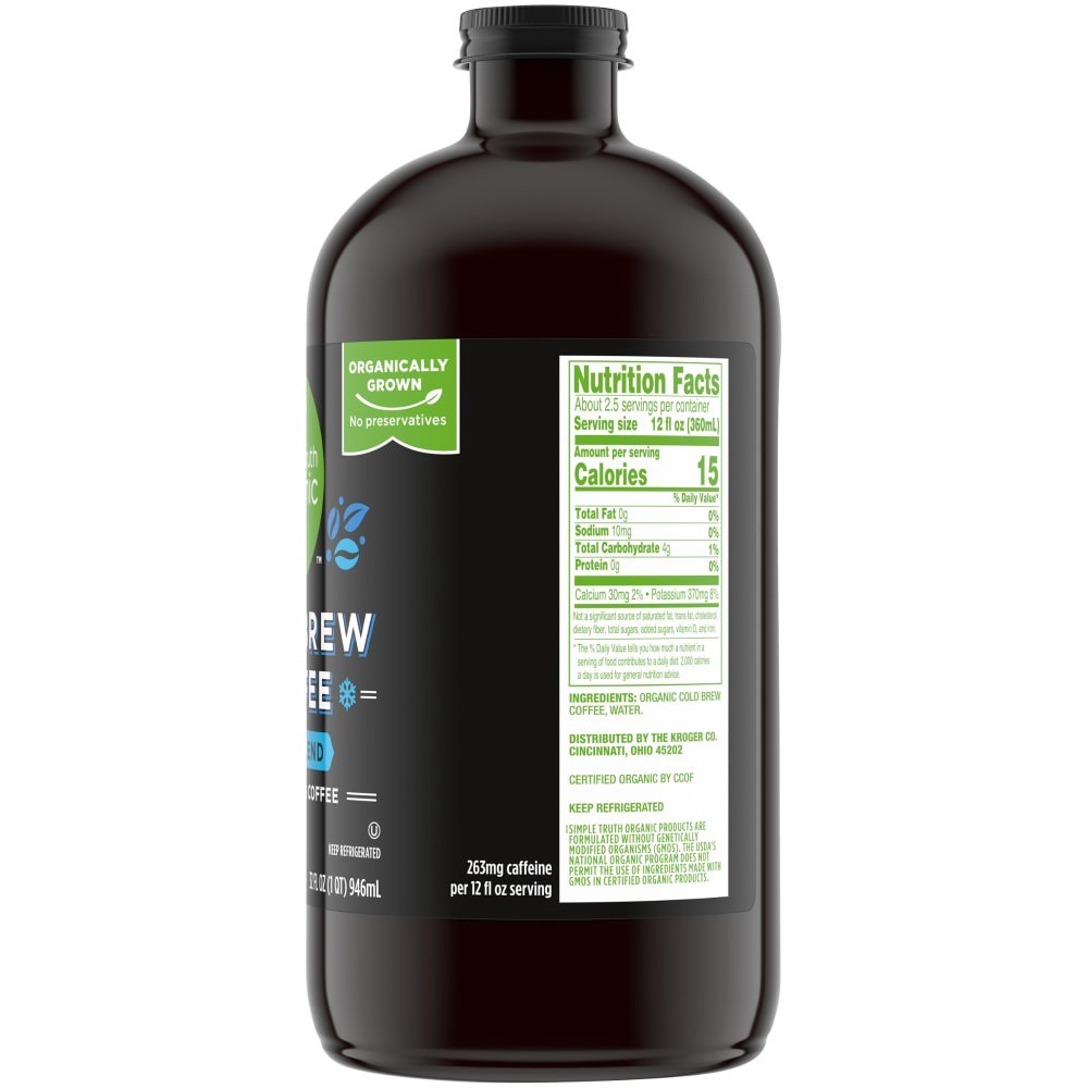 slide 3 of 4, Simple Truth Organic Kona Blend Cold Brew Coffee, 32 fl oz