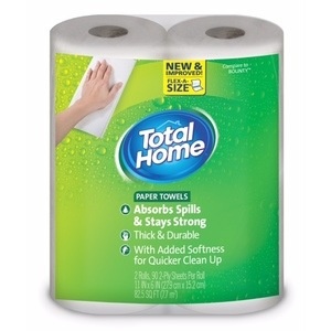 slide 1 of 1, Total Home By CVS Flex-A-Size 2-Ply Paper Towels, 2 ct