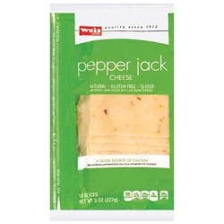 Weis Quality Pepper Jack Natural Slice Cheese