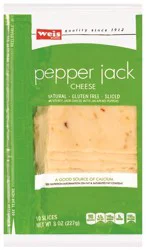 Weis Quality Pepper Jack Natural Slice Cheese