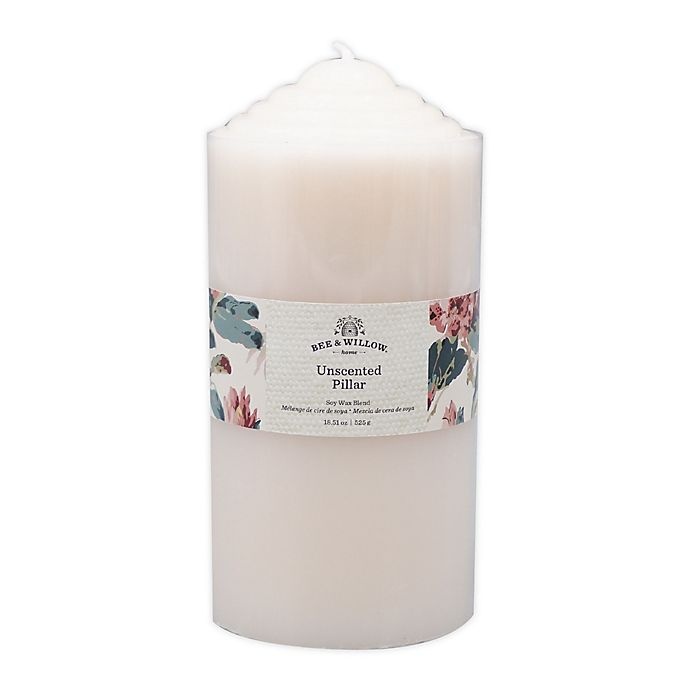 slide 1 of 1, Bee & Willow Home Unscented Pillar Candle - Ivory, 6 in