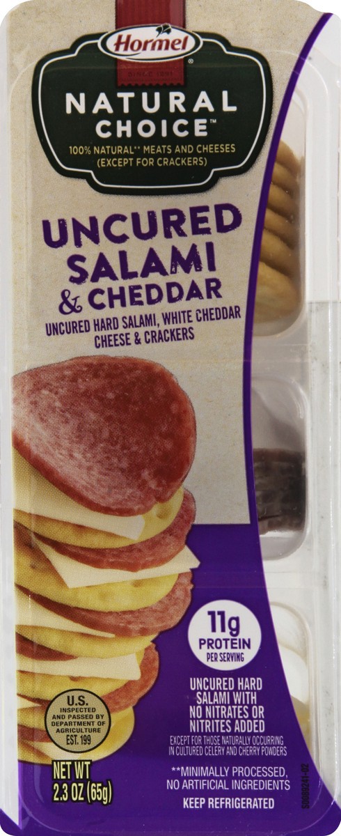 slide 5 of 5, Natural Choice Salami & Cheddar 2.3 oz, 2.3 oz