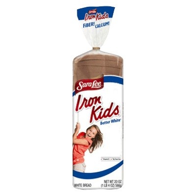 slide 1 of 1, Sara Lee IronKids White Bread, 20 oz