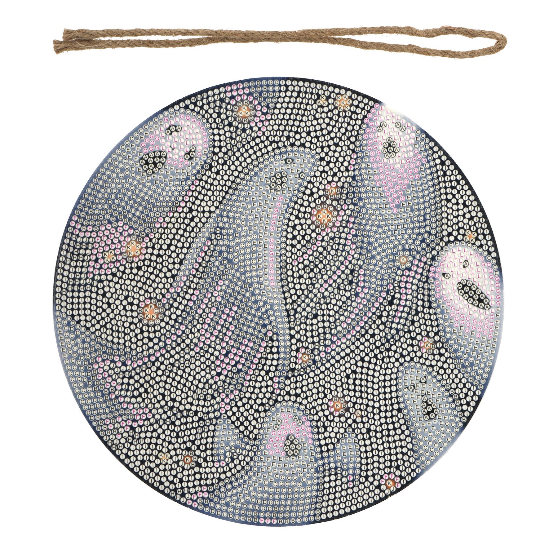 slide 4 of 4, 8" Ghosts Round Wood Plaque Diamond Art Kit By Make Market, 8 in