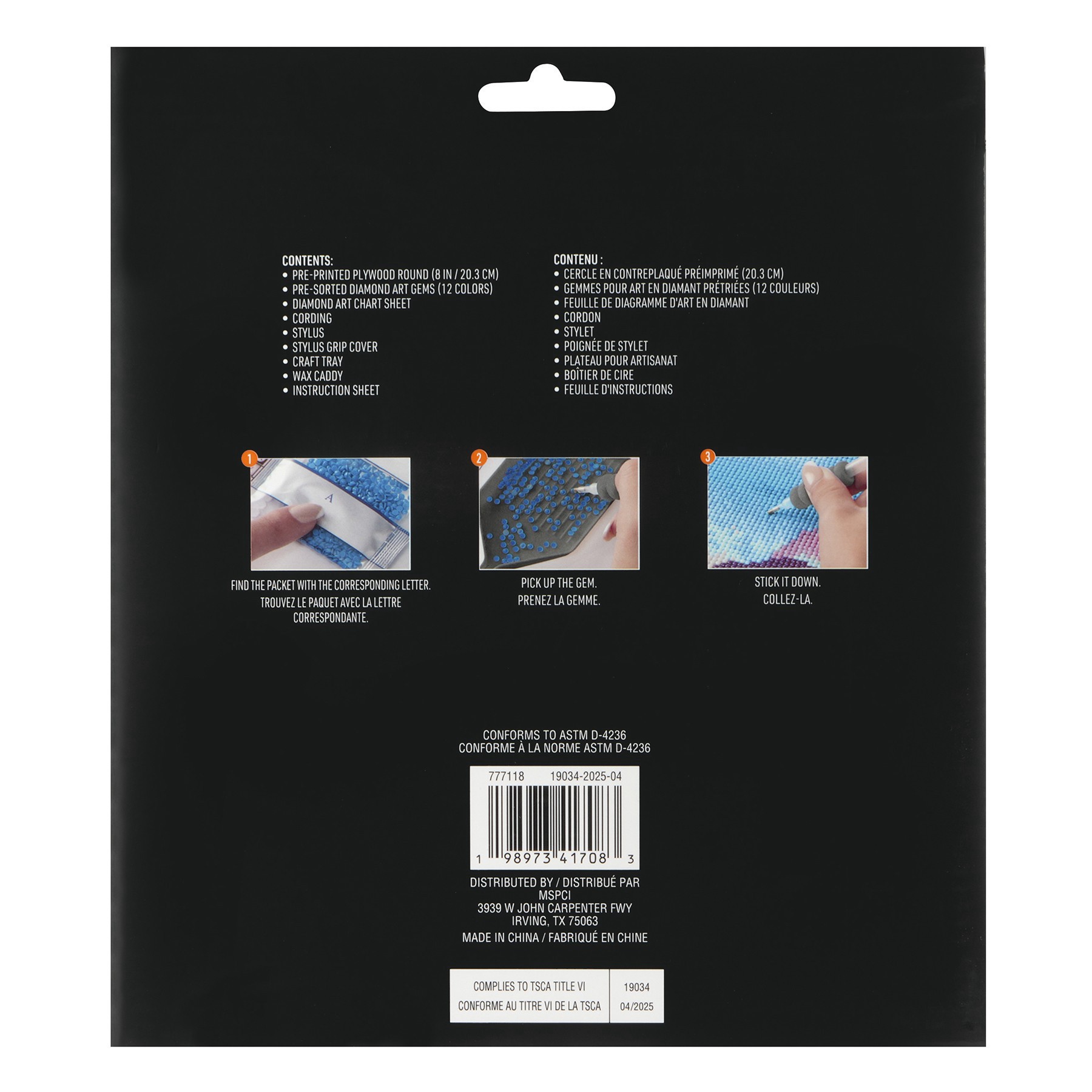 slide 3 of 4, 8" Ghosts Round Wood Plaque Diamond Art Kit By Make Market, 8 in