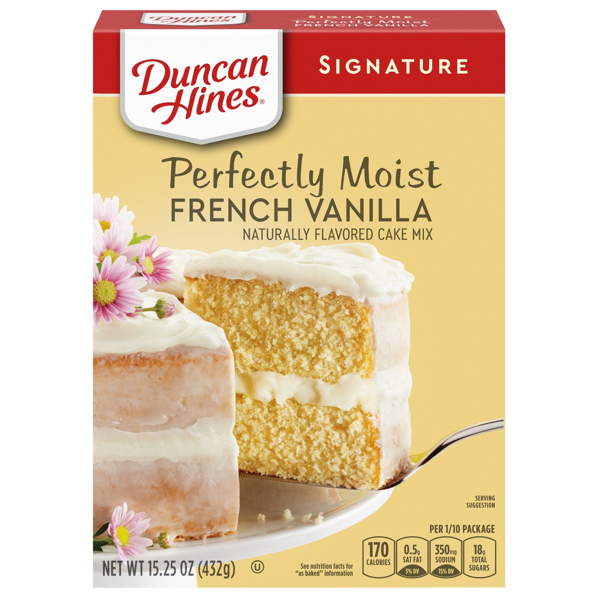 slide 1 of 1, Duncan Hines Signature Perfectly Moist French Vanilla Cake Mix 15.25 oz, 15.25 oz