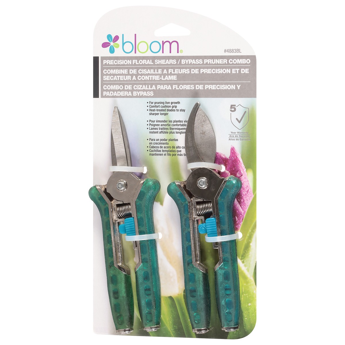 slide 8 of 11, Bloom Precision Floral Shears / Bypass Pruner Combo 1 ea, 1 ct