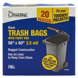 Contractor Trash Bags for Wheeled Cans