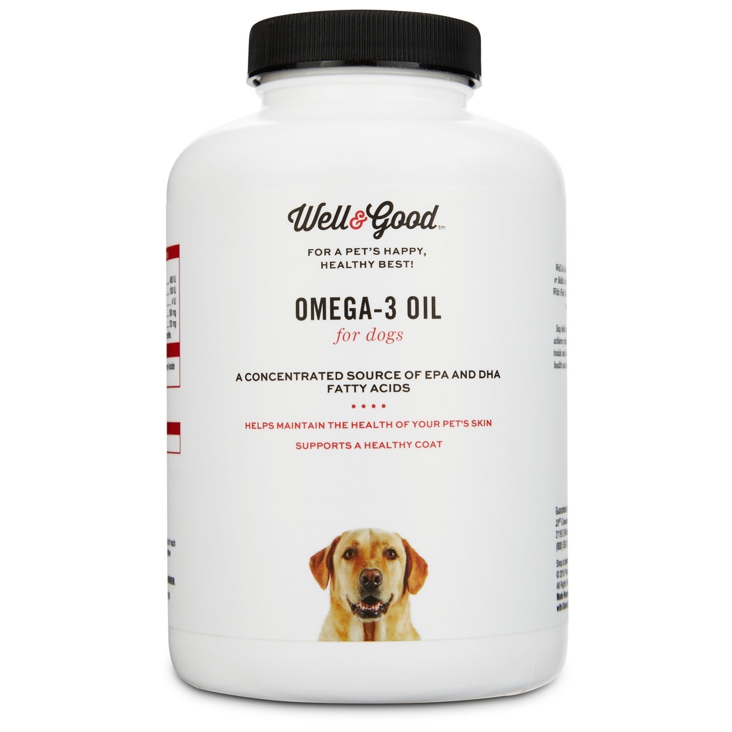 slide 1 of 1, Well & Good Skin & Coat Omega-3 Dog Capsules, 180 ct