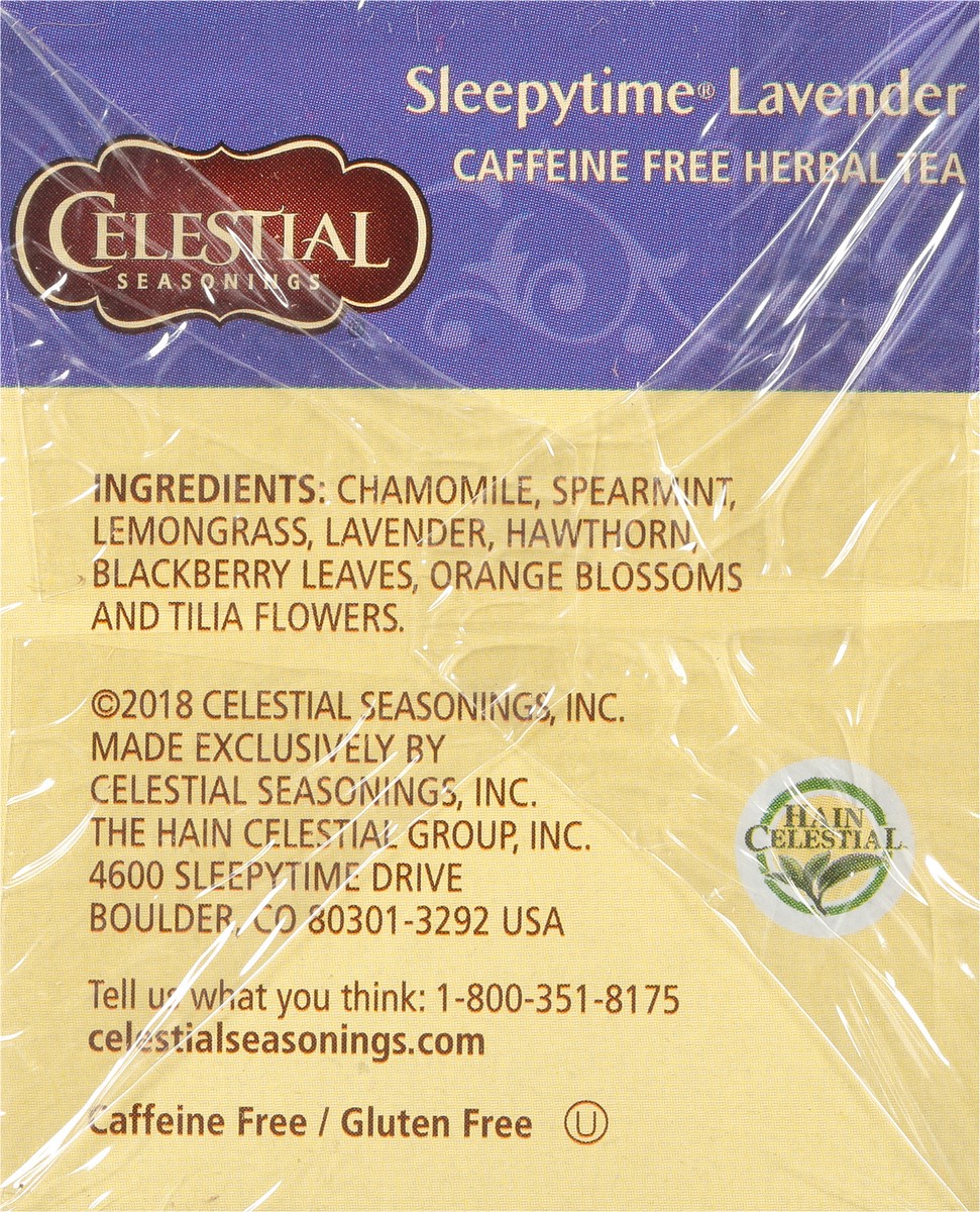 slide 5 of 10, Celestial Seasonings Sleepytime Lavendar Herbal Tea - 10 ct, 10 ct