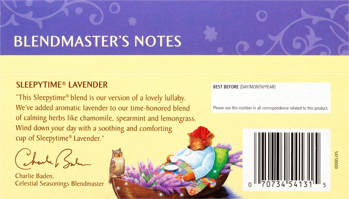 slide 4 of 10, Celestial Seasonings Sleepytime Lavendar Herbal Tea - 10 ct, 10 ct