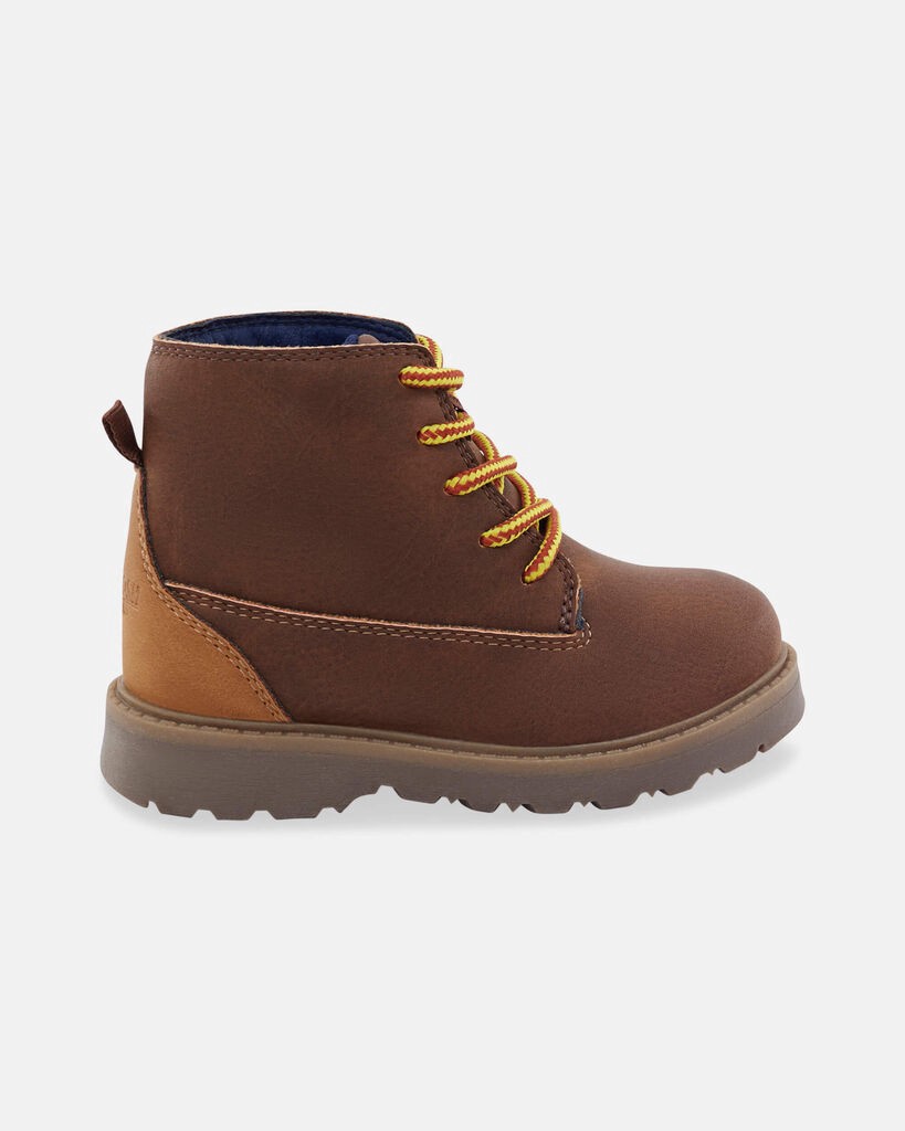 slide 2 of 6, Oshkosh Toddler Boy Fashion Boots - Brown Brown 11, 1 ct