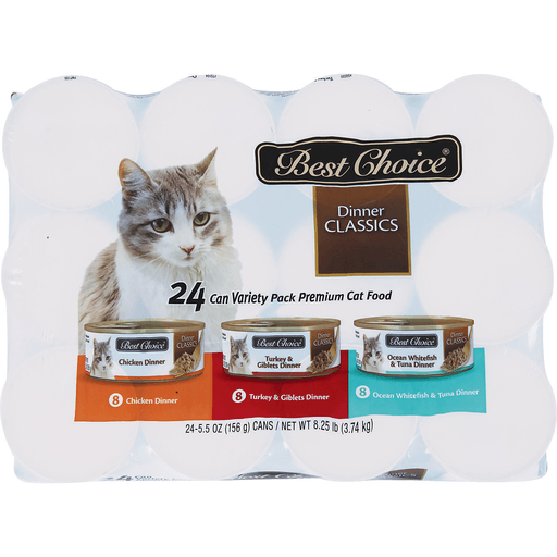 slide 1 of 1, Best Choice 3 Flavor Variety Pack Cat Food, 132