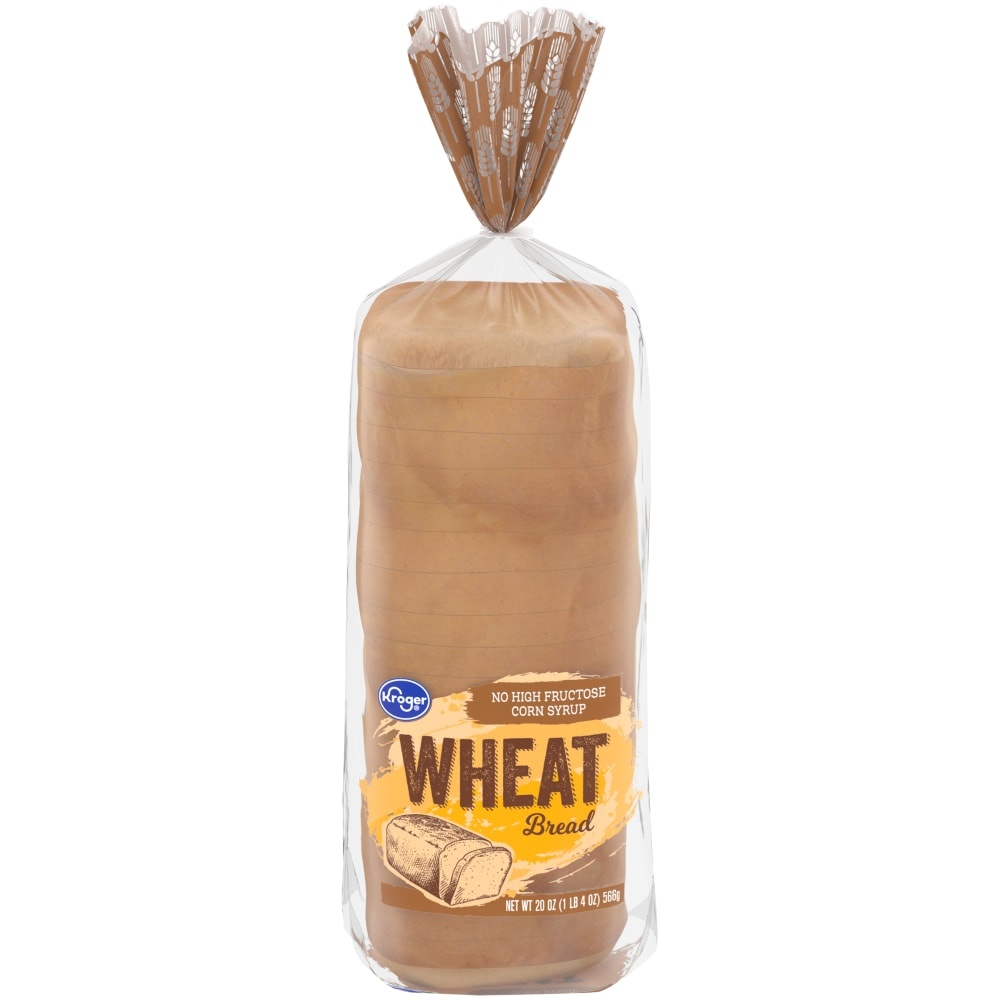 slide 1 of 1, Kroger Wheat Bread, 20 oz