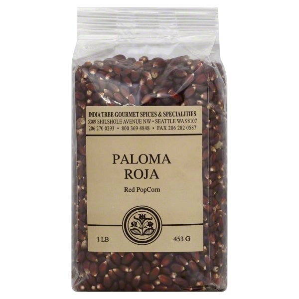 slide 1 of 6, India Tree Popcorn Paloma Roja Red, 16 oz