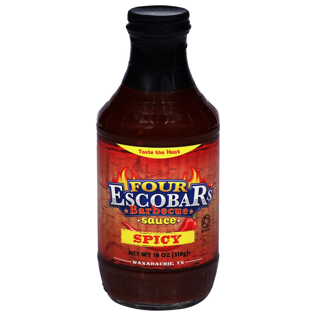 slide 4 of 4, Four Escobars Spicy Barbecue Sauce 18 oz, 18 oz