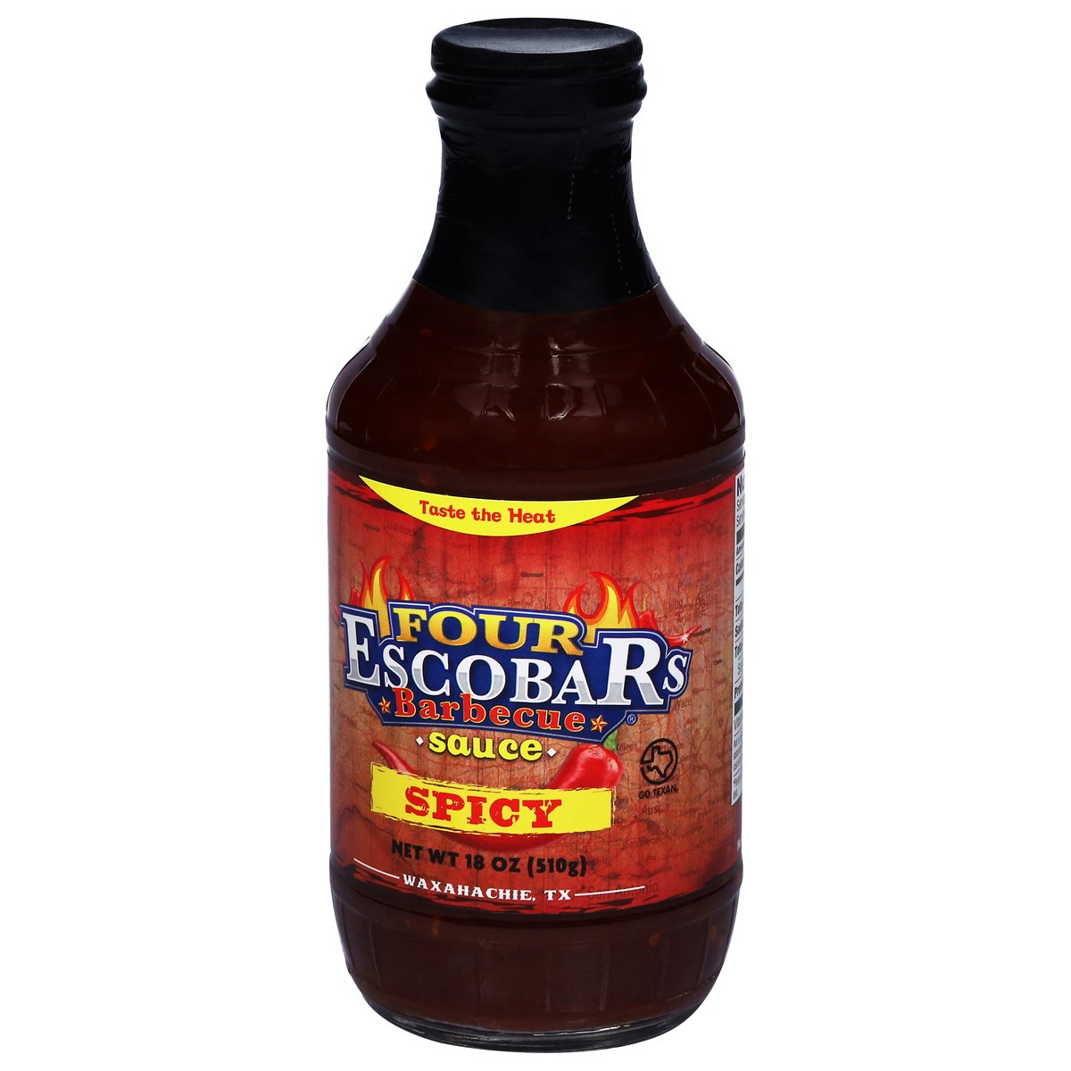 slide 2 of 4, Four Escobars Spicy Barbecue Sauce 18 oz, 18 oz