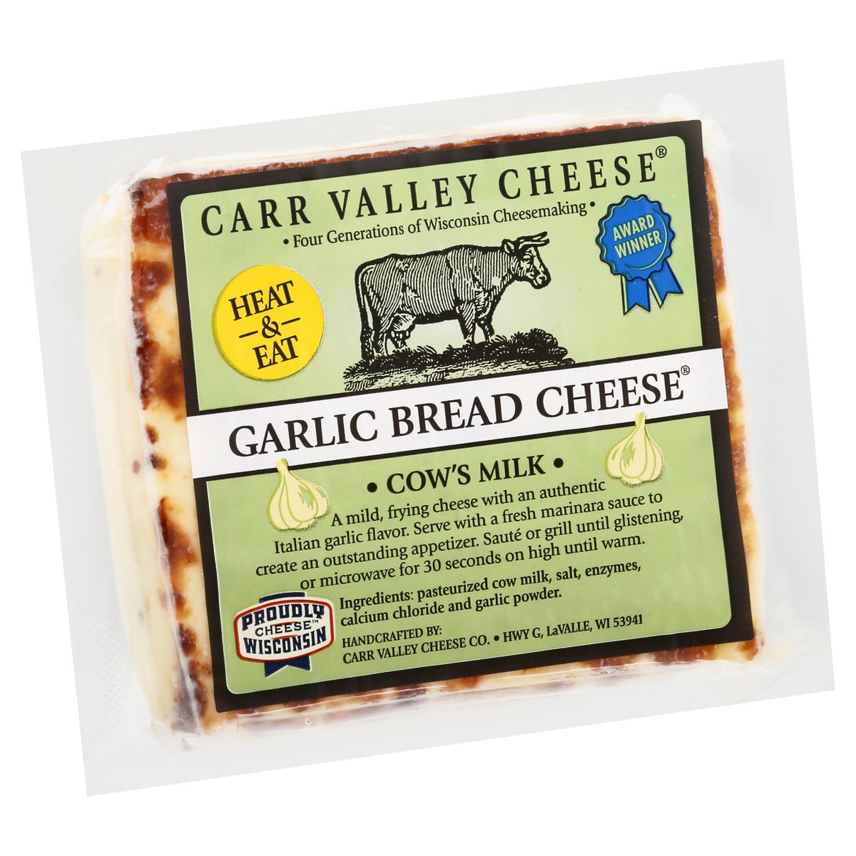 slide 2 of 9, Carr Valley Bread Cheese Garlic 6 Oz, 6 oz