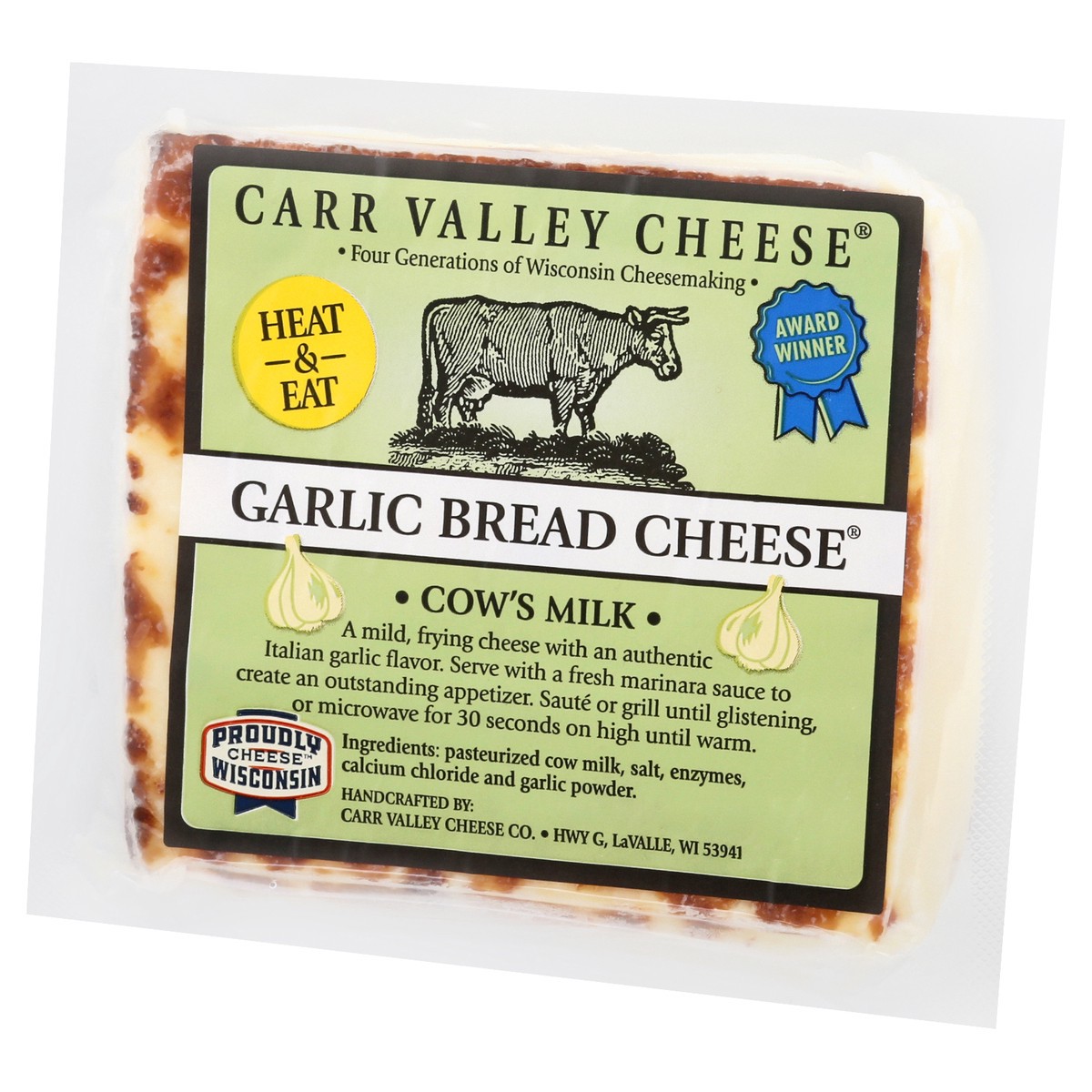 slide 3 of 9, Carr Valley Bread Cheese Garlic 6 Oz, 6 oz