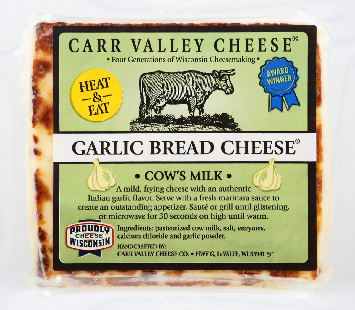 slide 6 of 9, Carr Valley Bread Cheese Garlic 6 Oz, 6 oz