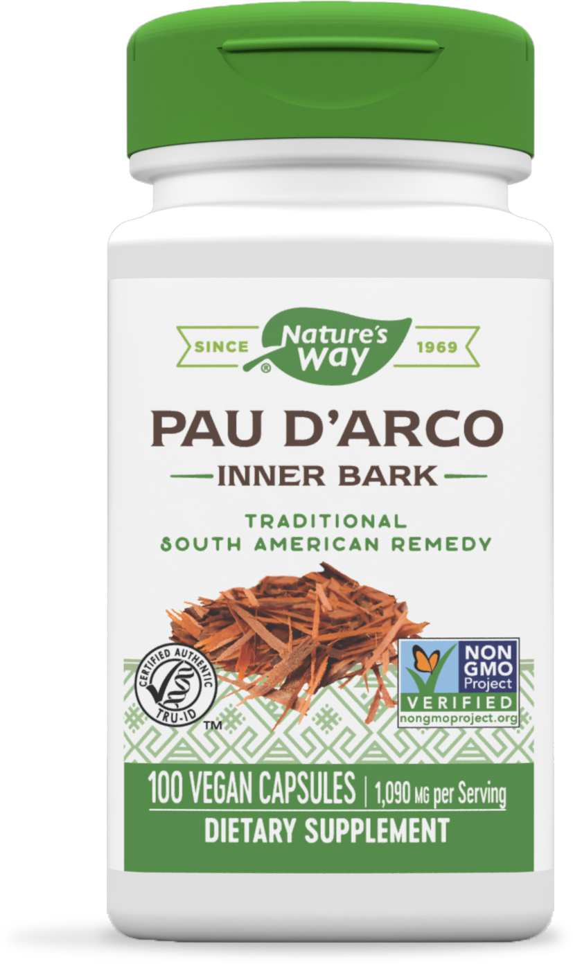 slide 1 of 1, Nature's Way Premium Herbal Pau d'Arco Inner Bark, 1,090 mg per serving, 100 VCaps, 100 ct