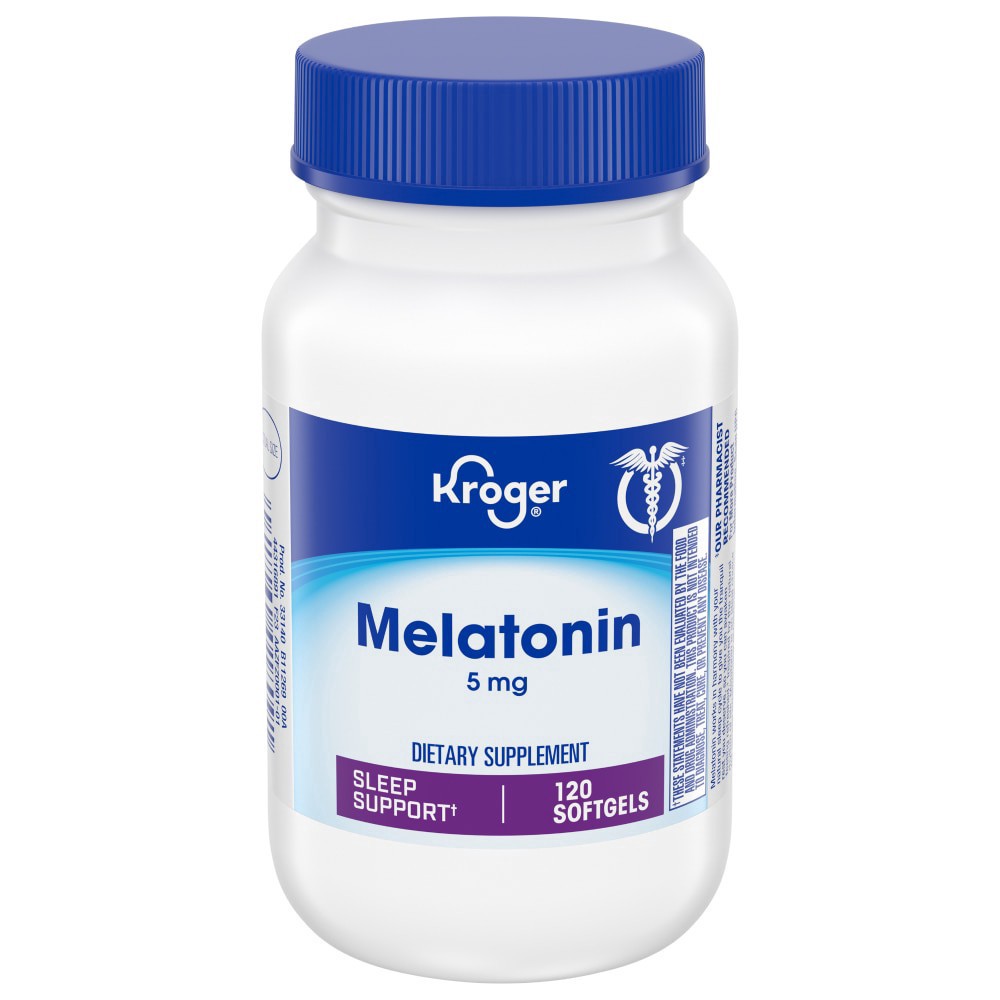 slide 1 of 4, Kroger Melatonin Softgels 5Mg, 120 ct