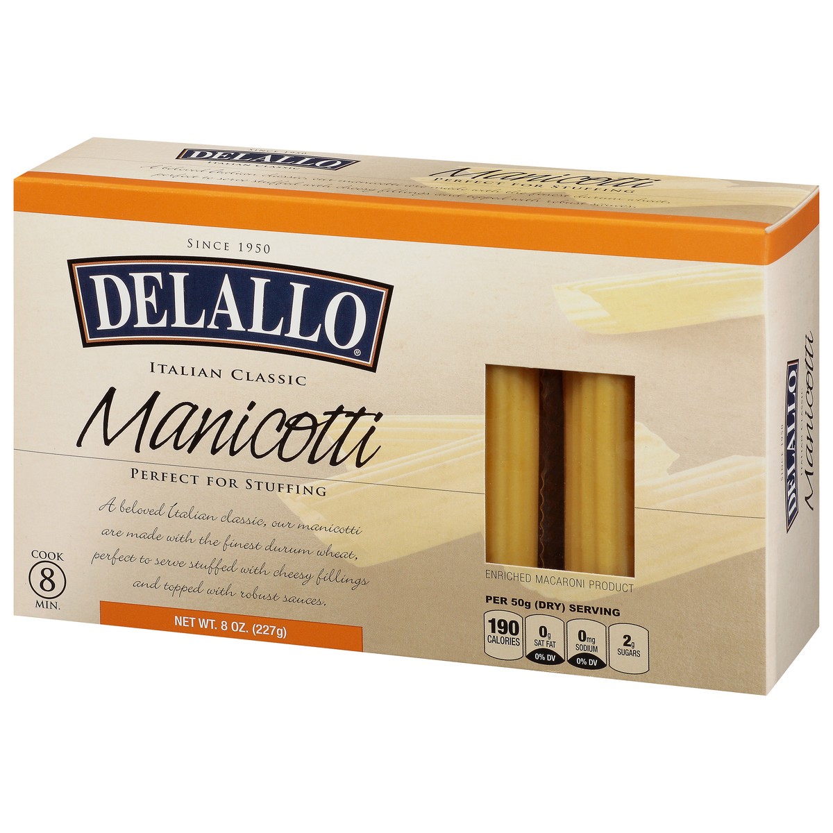 slide 5 of 14, DeLallo Italian Classic Manicotti 8 oz, 8 oz