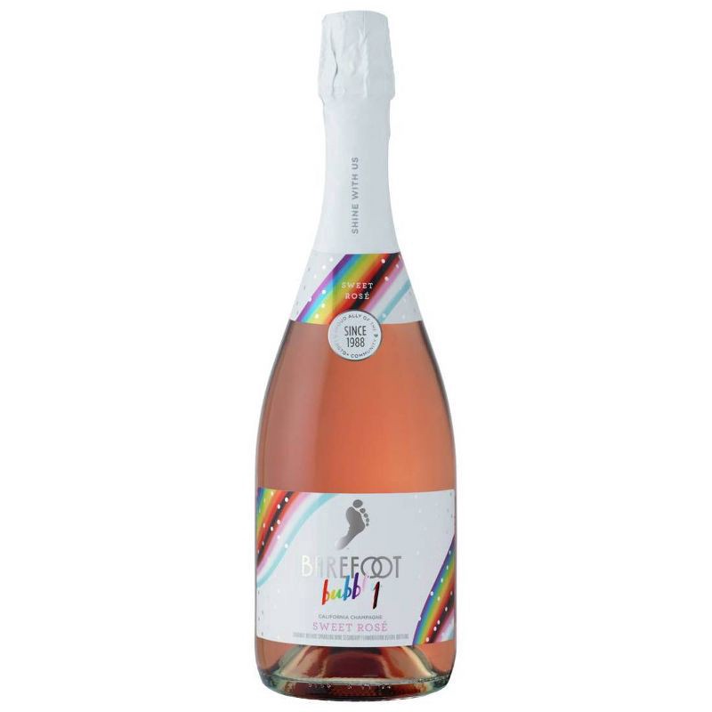 slide 1 of 29, Barefoot Bubbly Pride Brut Rosé Wine - 750ml Bottle, 750 ml