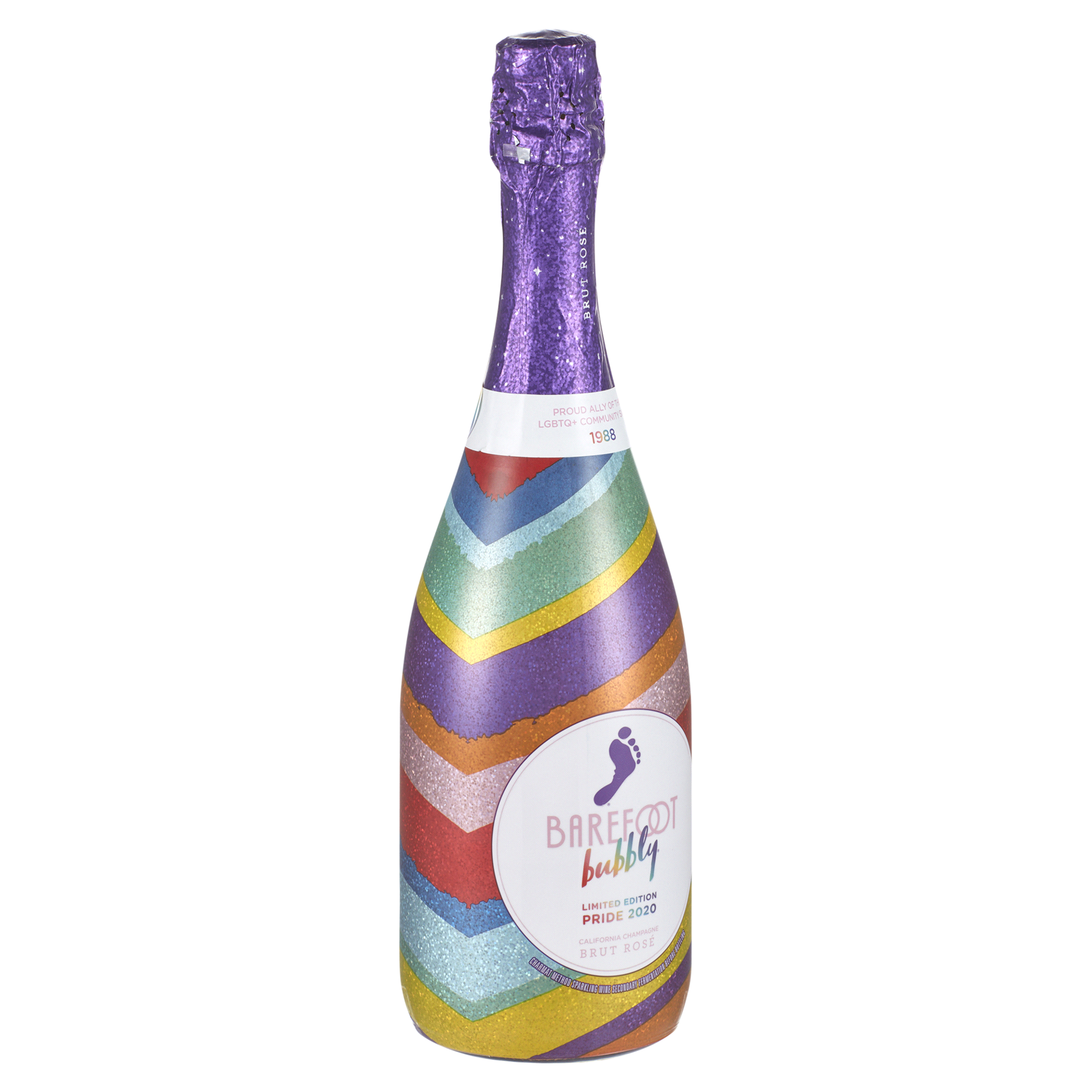 slide 4 of 29, Barefoot Bubbly Pride Brut Rosé Wine - 750ml Bottle, 750 ml