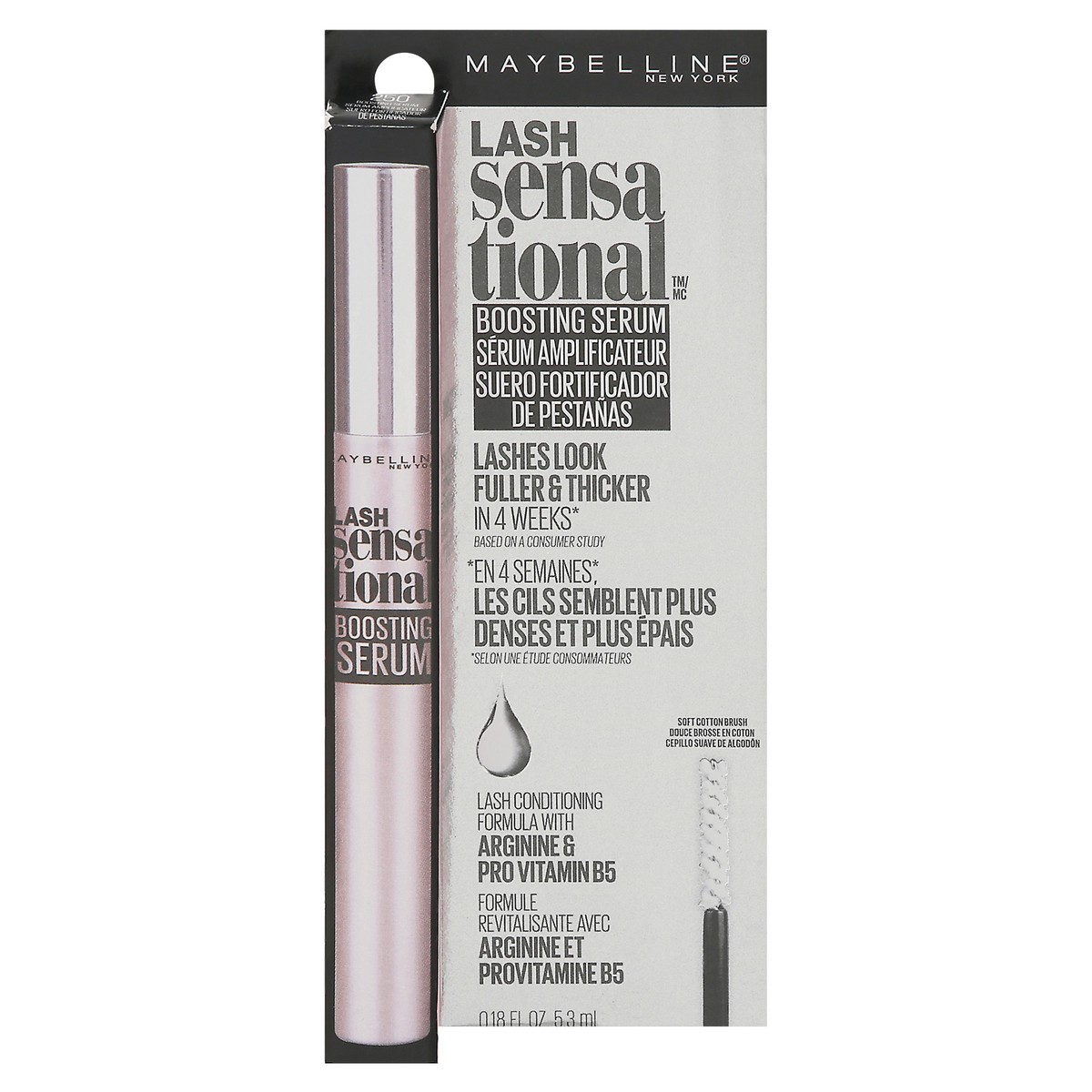 slide 1 of 9, Maybelline Lash Sensational Boosting Eyelash Serum - 0.18 fl oz, 0.18 fl oz