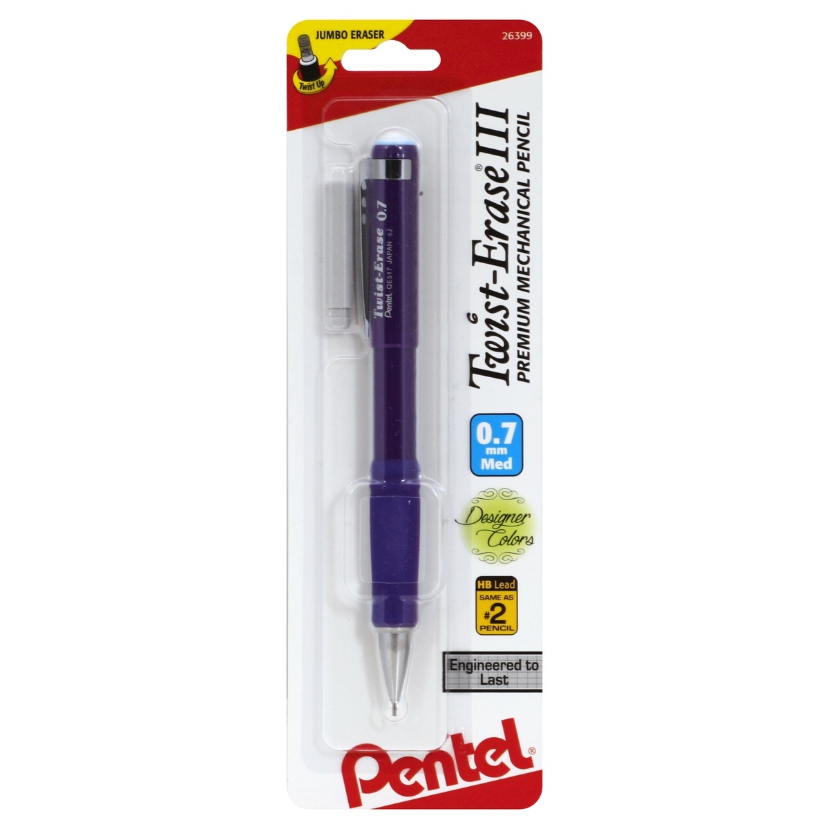 slide 1 of 1, Pentel Twist Erase Iii 0.7Mm #2 Mechanical Pencil, 1 ct