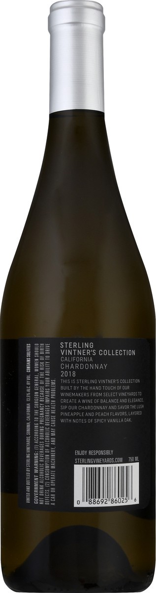 slide 9 of 9, Sterling Vineyards California Chardonnay White Wine 750ml, 750 ml