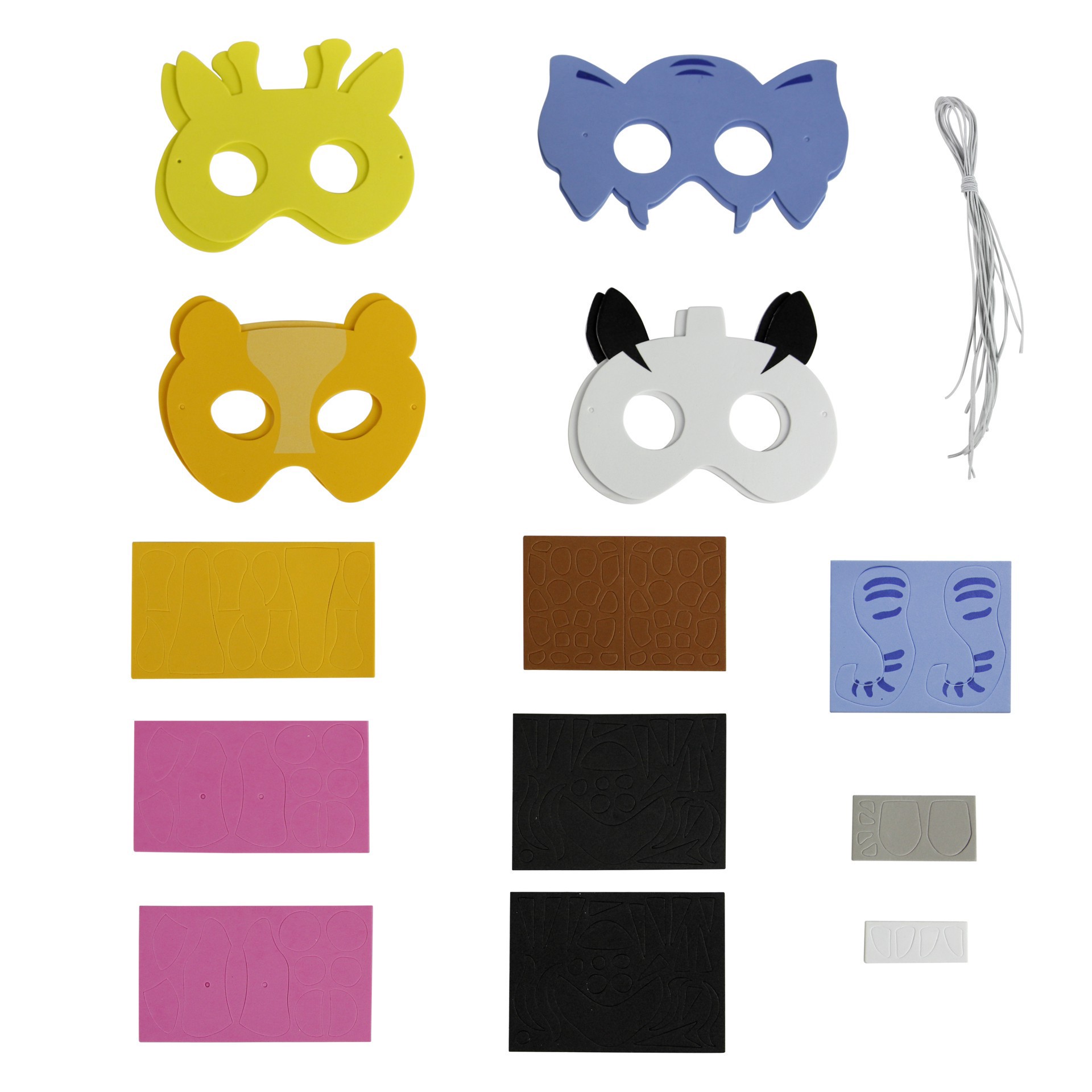 slide 4 of 4, Animal Foam Mask Kit By Creatology, 1 ct