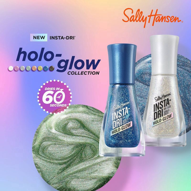 slide 11 of 13, Sally Hansen Insta-Dri Holo-Glow, All That Shimmers, 1 ct