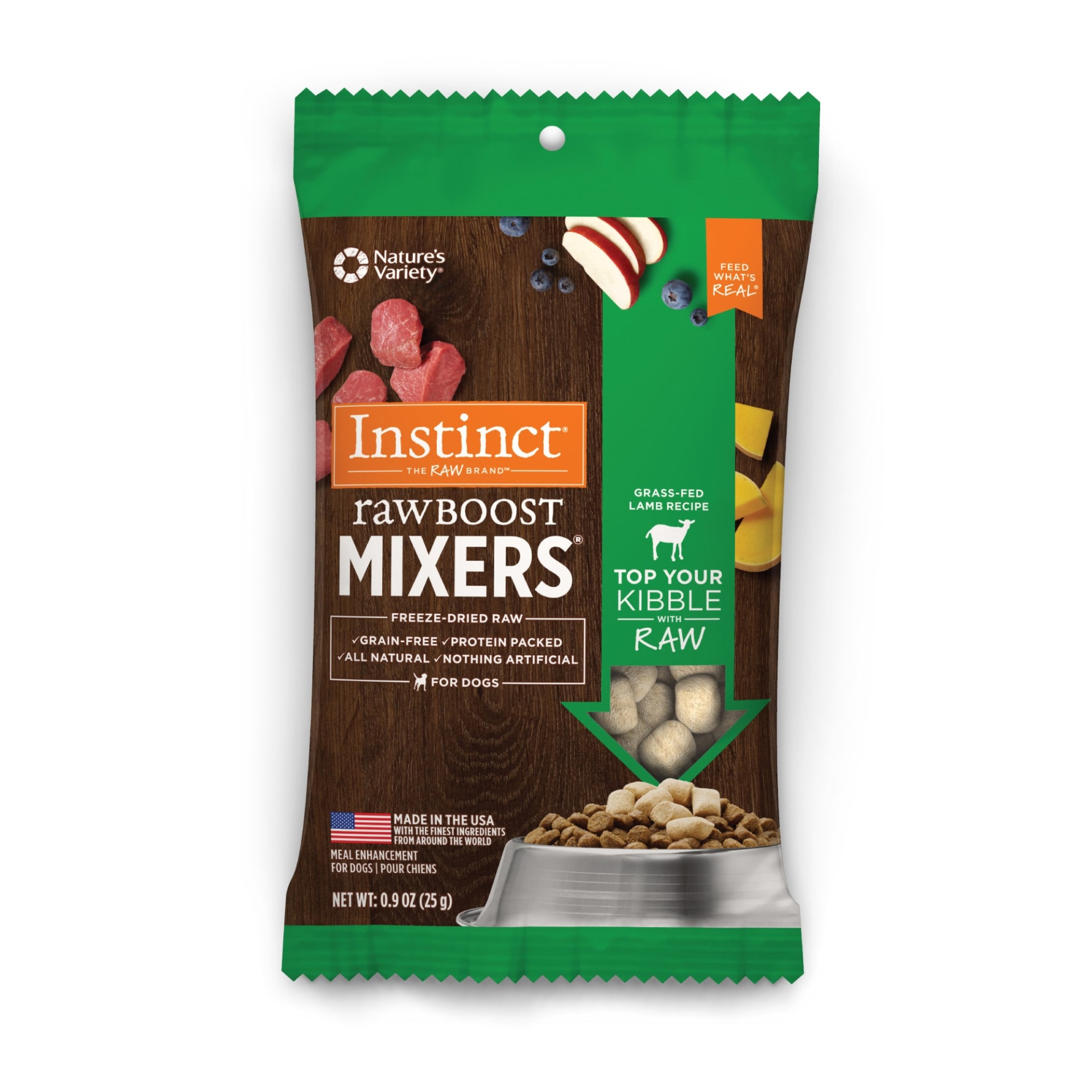 slide 1 of 1, Instinct Freeze Dried Raw Boost Mixers Grain Free Lamb All Natural Dog Food Topper by Nature's Variety, 0.9 oz