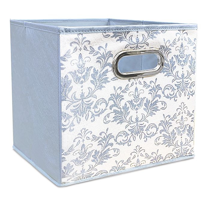 slide 1 of 1, Relaxed Living Royal Court Square Collapsible Storage Bin - Light Blue, 11 in