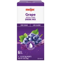 Meijer Grape Drink Mix, 6 Count