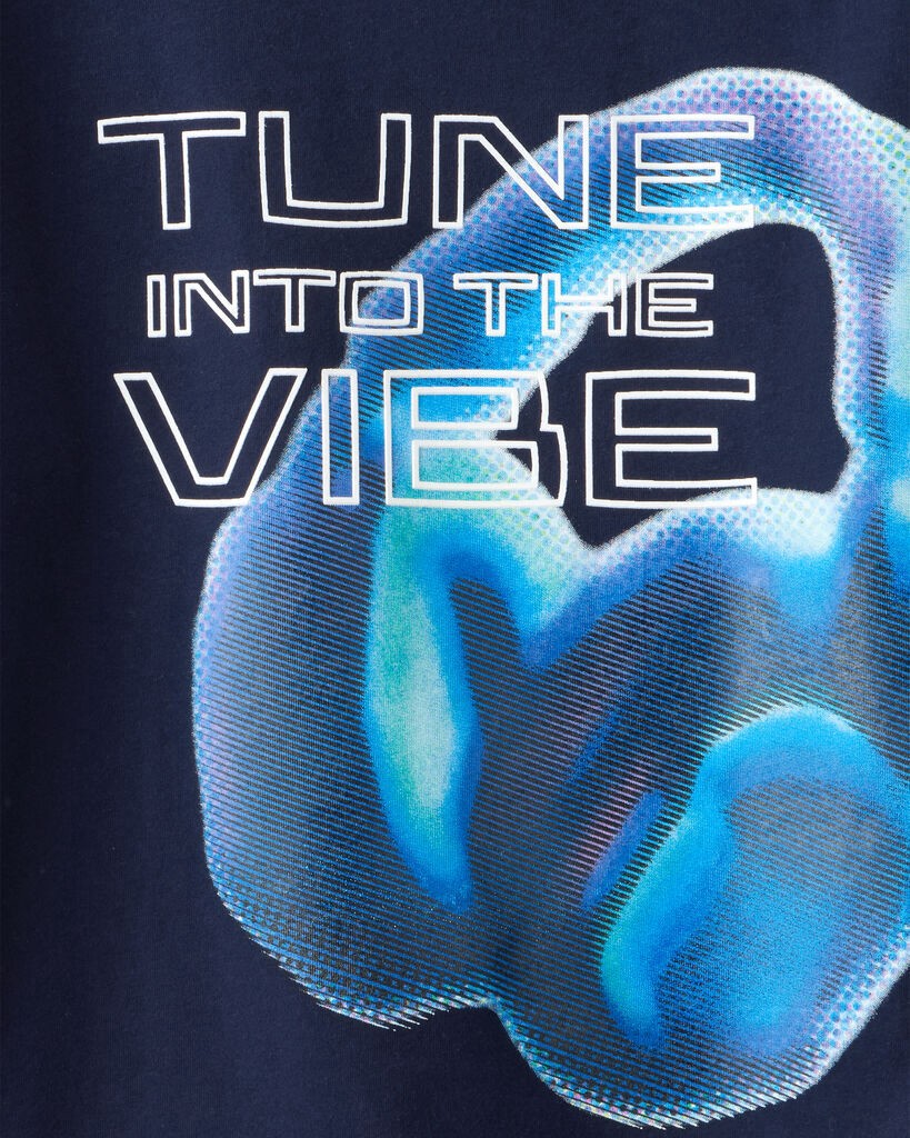 slide 2 of 2, Carter's Carters Boys Head Phones Long-Sleeve Graphic Tee - Blue Navy 5, 1 ct