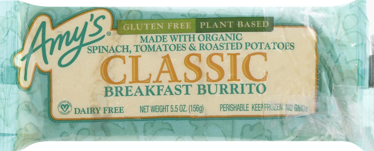 slide 4 of 10, Amy's Vegan Gluten Free Breakfast Burrito 5.5 oz, 5.5 oz