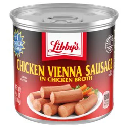 Libby's Chicken Vienna Sausage in Chicken Broth, 10g Protein Per Serving, Canned Sausage, 4.6 oz. Can