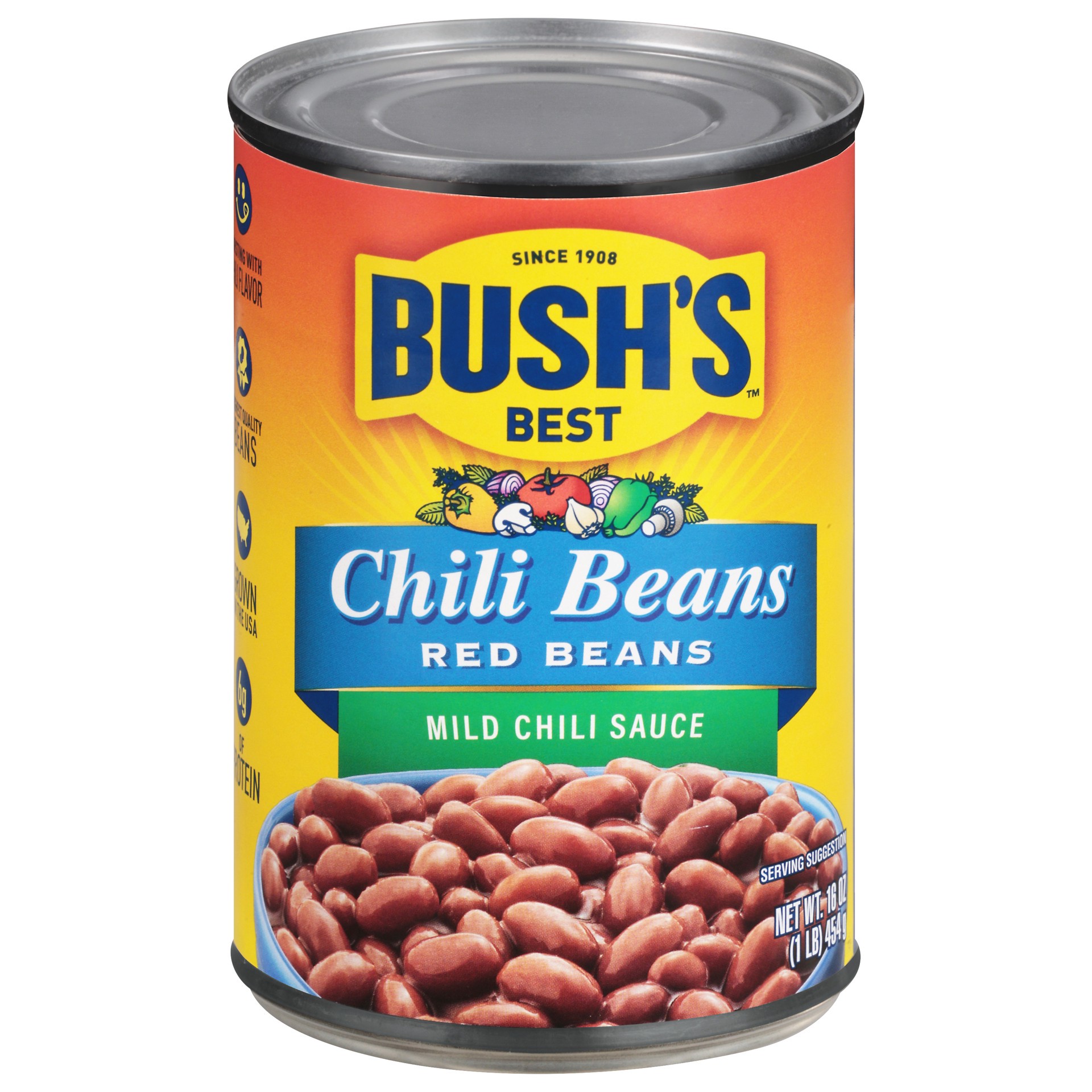 slide 4 of 5, Bush's Best Chili Beans Mild Chili Sauce Red Beans 16 oz, 16 oz