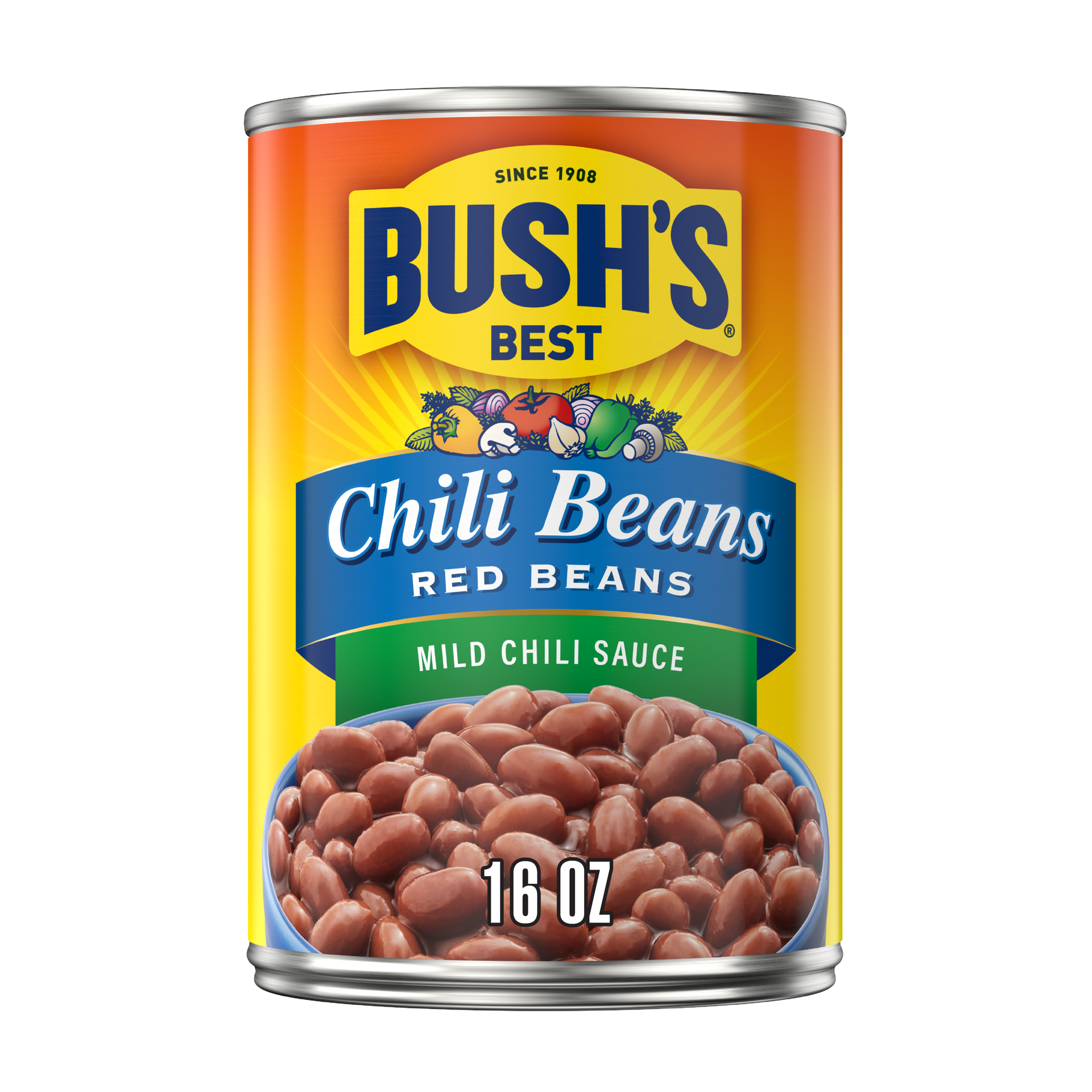 slide 1 of 5, Bush's Red Beans in a Mild Chili Sauce 16 oz, 16 oz